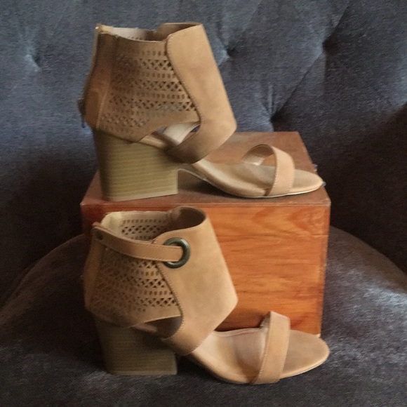 Qupid Faux Suede Heels - Picture 1 of 4